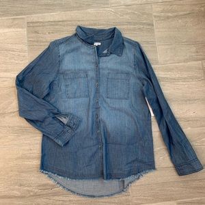 Blue Jean Button Up Top